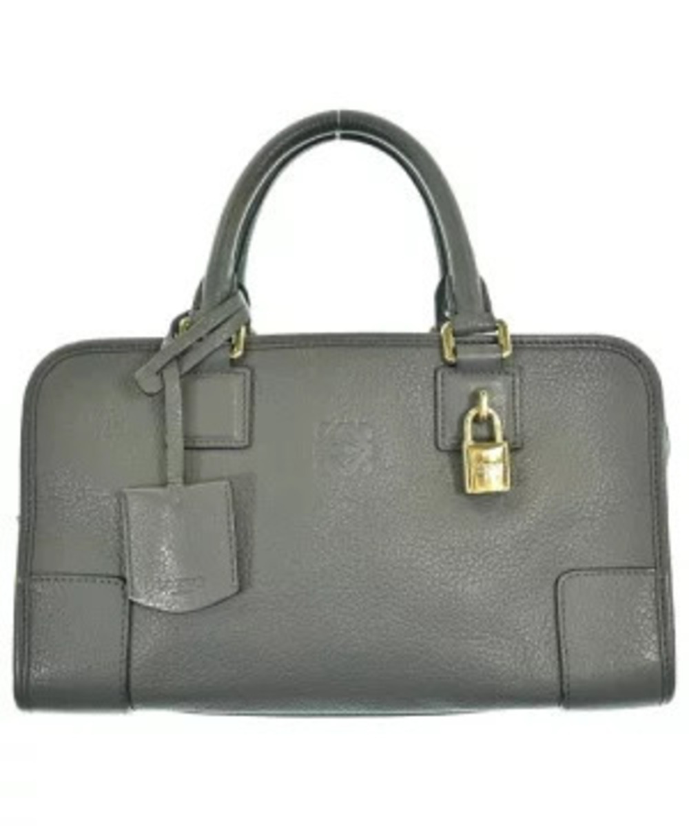 Loewe Amazona handbag embossed logo Gray